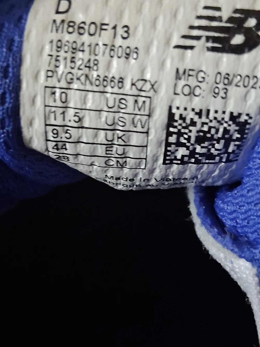 New Balance Fresh Foam X 860 v12 Men's Size 10 White Blue Stability Shoes - Picture 3 of 6